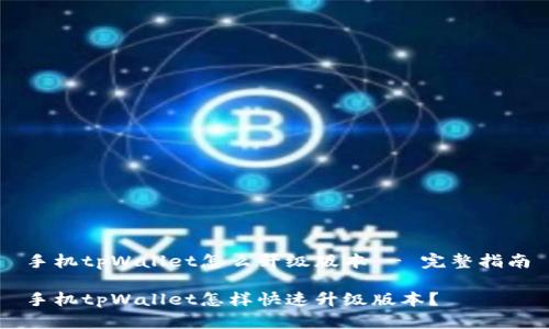 手机tpWallet怎么升级版本 - 完整指南

手机tpWallet怎样快速升级版本？